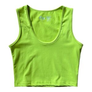 ZYIA Active Lime Stronger Sleeveless Crop Top Tank Activewear Size XS